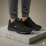 Xstep Unisex 36-47 Numara Arası Rahat Günlük Tekstil Spor Ayakkabı - Siyah - Siyah