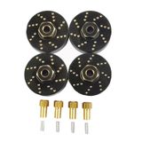 XSYGO 4 adet 13 g Pirinç Tekerlek Ağırlığı, 7 mm Tekerlek Altıgen Göbek, Eksenel SCX24 AXI90081 AXI00001 AXI0002 AXI0005 AXI0006 Yükseltmeler için Adaptör 1/24 RC Crawler Araba (Siyah)