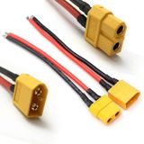 XT60 Soketli Kablo Çifti - Erkek Dişi 10cm 100mm LiPo Pil Batarya
