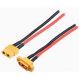 XT60E Dişi-Erkek Lipo Pil Şarj Kablosu Seti 10CM - Sarı
