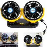 Xtechnx Powermaster X916 12 Volt Dc Usb Girişli Plastik Masaüstü 2'li Ev-Ofis-Araç Fan Vantilatör Kod:26292