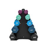 XTR Fitness Vinyl Dambıl Seti Ve Ağırlık Rack Standı
