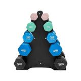 XTR Fitness Vinyl Dambıl Seti ve Dambıl Rack Standı