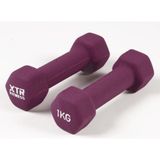 Xtr Fitness Vinyl Neoprene Dambıl 1 Kg X 2 Adet Mor