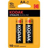 Xtralife Alkalin Kalem Pil Aa 2 Adet Kodak Kaliteli Uzun Ömürlü 1.5 V Kalem Pil Orjinal Kumanda Fener Saat Cihazlar