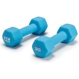 Xtreme Fitness Xtr Fitness 3 KG x 2 Vinyl Neoprene Dambıl Seti Mavi 2 Adet Güçlü Tutuş Özelliği ile - 3 kg x 2 Adet