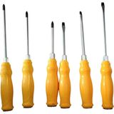 Xubın Tools Darbeli ve Mıknatıslı Tornavida Takımı 6 Parça, Tornavida Takımı 6'lı - Sarı - 6*100-6*125-6*150-6*200