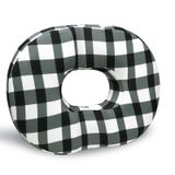 XUEHUAPIAOPIAO Hemoroid için Donut Yastığı, Kuyruk Kemiği Ağrısı Giderici için Koltuk Minderi - Siyah Beyaz Buffalo Ekose Ev Ofis Koltuğu Minderi Uzun Oturma Çalışmaları için - Kalça Ağrısı Sürüş için Bellek Köpüğü