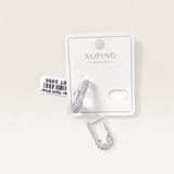 XUPING 2 CM FİRKETE HALKA KÜPE BEYAZ