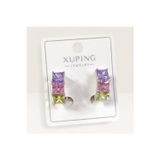 XUPING 7 MM KALIN RENKLİ TAŞLI 12 MM HALKA KÜPE BEYAZ