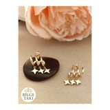 XUPING JEWELRY Bilge Takı Çelik Üçlü Görünümlü Küpe Xuping 14 K