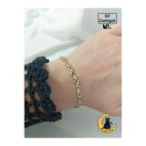 XUPING JEWELRY POKAK Xuping 14K Altın Kaplama Sonsuzluk Tek Zirkon Taşlı Vip Bileklik-17CM+2CM UZATMA EKLİ