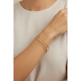 XUPING JEWELRY Stil Incisi/Xupıng Jewelry 14 Ayar Altın Kaplama Silindir Ajda Bilezik(TEKLİ)