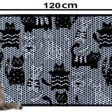 Xxl Büyük Boy Elekli Tuvalet Önü Desenli Kedi Kumu Paspası 60X120 cm - Gri