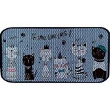 Xxl Büyük Boy Elekli Tuvalet Önü Desenli Kedi Kumu Paspası 60X120 cm - Gümüş