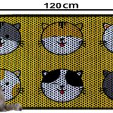 XXL Büyük Boy Elekli Tuvalet Önü Desenli Kedi Kumu Paspası 60X120 cm (SARI)