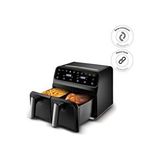 Xxxl 4+4 Litre Çift Hazne Dijital Kullanım 7 Pişirme Modu -Makinede Yıkanabilir Airfryer - Siyah