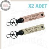 Y.ağzı-Sütlü Kahve, Motor Aşkını Hep Yanında Taşı, İsmin ve Plakanla Kişiye Özel 2'li Anahtarlık Set