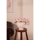Y.Ç Yapay Çiçek Marketim Pembe Premium Yapay Peony Şakayık Çiçeği Buketi 7 Dallı Lüx İpeksi Dokulu Dekoratif Vazo Çiçeği 25 cm