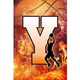 Y: Letter "Y" Initial Basketball Player and Fire Flames Personalized Name Monogram Notebook - College-Ruled Personal Journal, Writing Pad, or Diary for Basketball Fans - 110 Pages, 6x9