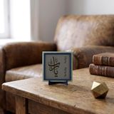 Yâ Rab Yazılı Modern Dekoratif Obje, Ev ve Ofise Estetik ve Huzur Veren Masaüstü Aksesuarı 10x10 cm (Kül Gri)