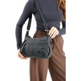 Y.s.deri Kadın Çapraz Askılı Postacı Omuz Çantası 25*20 cm Vegan Deri Bayan Omuz Çantası Çok Cepli - 25 x 20 cm - Petrol