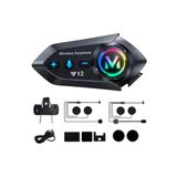 Y12 Motor Kask Kulaklık RGB Modlu Radyolu Motosiklet Kulaklık 5.3 Bluetooth Intercom