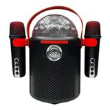 Y13 Mikrofonlu Rgb Ledli Taşınabilir Bluetooth Hoparlör Çift Mikrofonlu Süper Bass - Siyah