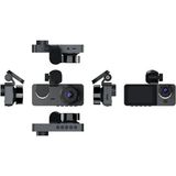 Y15 Full Hd 1080P 3 Kameralı Araç Içi Dvr Kamera | Geri Görüş Desteği,gece Görüş,g-Sensör, 2.0”ekran - Siyah