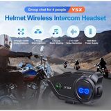 Y5X Rgb Işıklı Intercom 5 Kişi Bağlantılı 1000MAH Motosiklet Bluetooth Kulaklık Seti