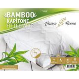 Yaase Home Bambu Kapitone Fıtted Alez ( Tek Kişilik ) - 100 x 200 cm - Beyaz