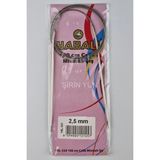 Yabalı 100 cm Çelik Misinalı 2.5 mm Örgü Şişi