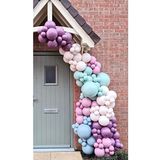 Yaban Çileği-Toz Pembe-Kış Yeşili-Somon Balon Seti 50 Adet