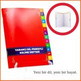 Yabancı Dil Fihristli Kelime Defteri, A-Z İndeksli, Kırmızı