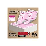 Yabancı Dil (YÖKDİL, YDS ve YDT) Deneme Sınavları İçin 500 Adet Optik Form