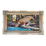 Yabanın Gölgesinde Temalı İran Tebriz Halı Tablo 120X70cm - Duvar Halı Kilim Tablo