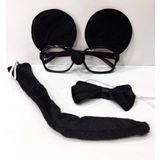 Yabidur Mickey Mouse Gözlüğü Papyonu Kuyruğu Seti