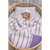 Yada Baby %100 Pamuklu 8 Katlı Multi Müslin Bebek Çocuk Battaniyesi – Xl (120X100 Cm) Mor - 120 x 100 cm