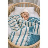 Yada Baby %100 Pamuklu 8 Katlı Multi Müslin Bebek Çocuk Battaniyesi – Xl (120X100 Cm) Petrol - 120 x 100 cm