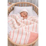 Yada Baby %100 Pamuklu 8 Katlı Multi Müslin Bebek Çocuk Battaniyesi – Xl (120X100 Cm) Pudra Pembesi - 120 x 100 cm
