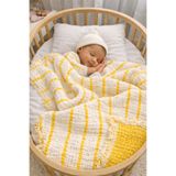 Yada Baby %100 Pamuklu 8 Katlı Multi Müslin Bebek Çocuk Battaniyesi – XL (120x100 cm) SARI
