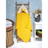 Yada Baby 2 Kat Bürümcük Müslin Kumaş Bebek Kundak Havlu & Bebek Bornoz (80 x 80 Cm) - Hardal