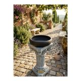Yades Dekoratif Mat Siyah Çanak Saksı 33 cm - 8 cm Derinlik Geniş Yayvan Modern Tasarım Çiçeklik