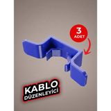 Yadu Küçük Ev Aletleri Kablo Düzenleyici Kitchenaid, Mikser, Fritöz, Tüm Ev Aletleri ile Uyumlu 3 Adet - Lacivert