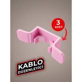 Yadu Küçük Ev Aletleri Kablo Düzenleyici Kitchenaid, Mikser, Fritöz, Tüm Ev Aletleri ile Uyumlu 3 Adet - Pembe