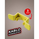 Yadu Küçük Ev Aletleri Kablo Düzenleyici Kitchenaid, Mikser, Fritöz, Tüm Ev Aletleri ile Uyumlu 3 Adet - Sarı