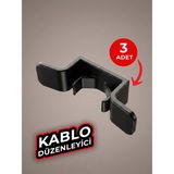Yadu Küçük Ev Aletleri Kablo Düzenleyici Kitchenaid, Mikser, Fritöz, Tüm Ev Aletleri ile Uyumlu 3 Adet - Siyah