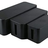 YaeCCC Kablo Yönetim Düzenleyici Kutu Güç Şeritleri Hider Güç Kabloları Masa, TV, Bilgisayar, USB Hub, Kablolar (Üçlü Set) Siyah