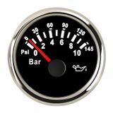 YAĞ BASINÇ GÖSTERGESİ 10 BAR BEYAZ ÇAP 52mm 12/24v TEKNE YAT