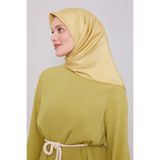 Yağ Yeşili Düz Renk Trend Twill Eşarp